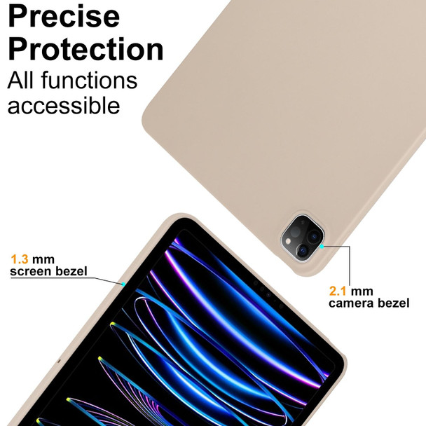 For iPad Pro 11 2022 / 2021 / 2020 Oil Spray Skin-friendly TPU Tablet Case(Milk White)