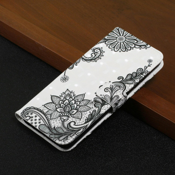 For Samsung Galaxy S21 FE 5G Oil Embossed 3D Drawing Leatherette Phone Case(Lace Flower)