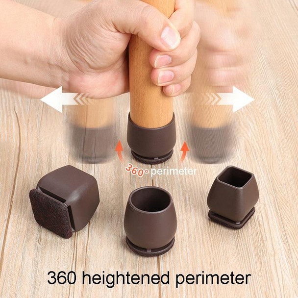 1 inch 8pcs /Set 15 Degree Tilt Table And Chair Feet One-Piece Shock-Absorbing Protective Cover For Chairs(Square)