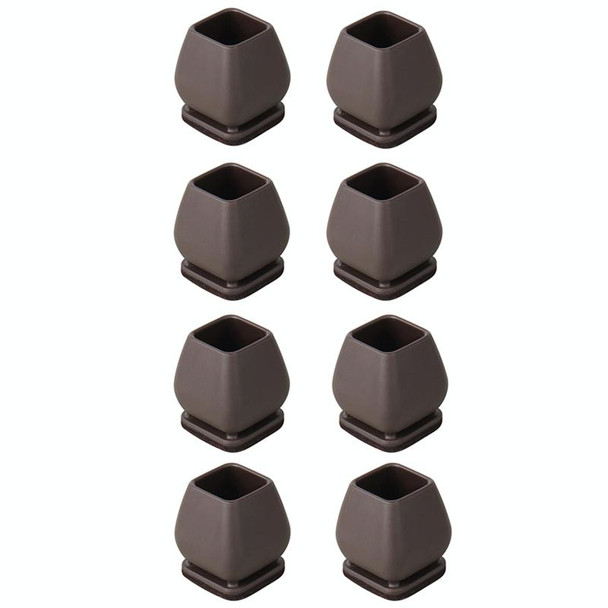 1 inch 8pcs /Set 15 Degree Tilt Table And Chair Feet One-Piece Shock-Absorbing Protective Cover For Chairs(Square)