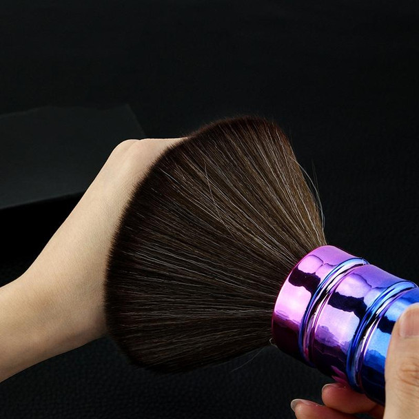 Electroplating Broken Hair Brush Haircut Neck Cleaning Brush(Four-section Gradient Purple)