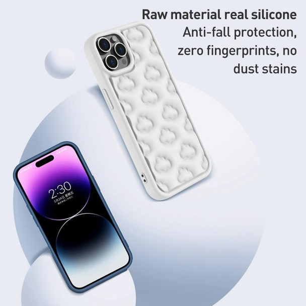 For iPhone SE 2022 / 2020 / 8 / 7 3D Cloud Pattern TPU Phone Case(Purple)