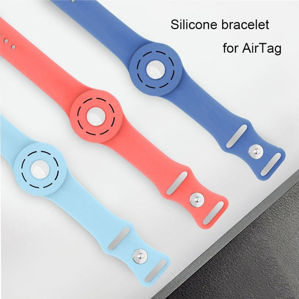 Anti-scratch Shockproof Silicone Bracelet Strap Protective Cover Case - AirTag(Mint Green)