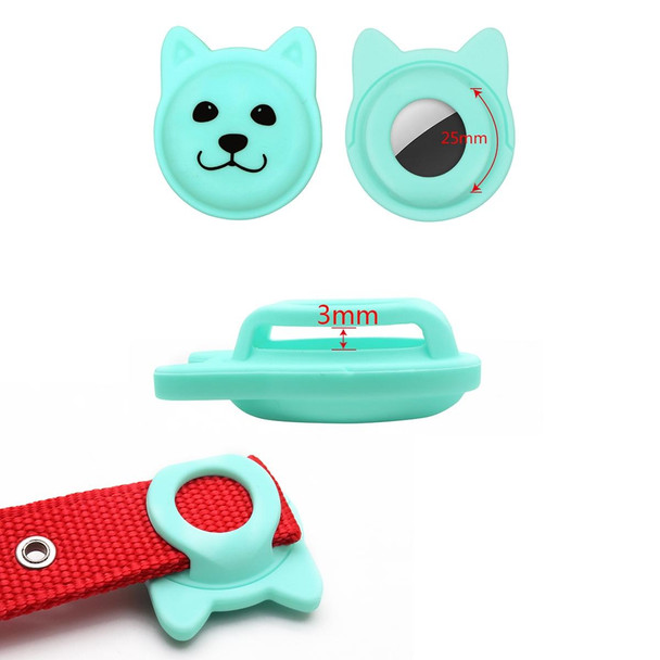 Naughty Smiley Cute Cartoon Pet Collar Anti-lost Tracker Silicone Case - AirTag(Red)