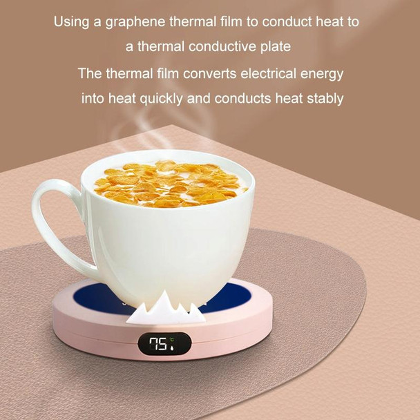 USB Intelligent Constant Temperature Automatic Heating Coaster(Northern Hemisphere White)