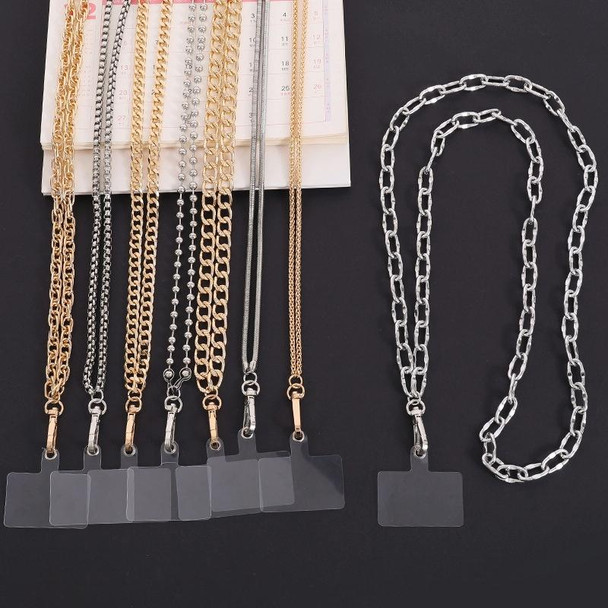 Metal Chain Crossbody Chain Phone Lanyard with Clip,Length: 1.25m, Model:K1650-9mm