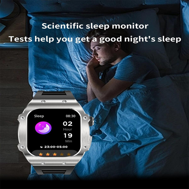 AK55 1.91 inch IP67 Waterproof Color Screen Smart Watch,Support Heart Rate / Blood Pressure / Blood Oxygen Monitoring(Black)