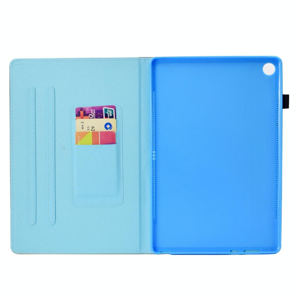 For Huawei MediaPad M5 10 Painted Horizontal Flat Leatherette Case with Sleep Function & Card Slot & Buckle Anti-skid Strip & Bracket & Wallet(Unicorn)