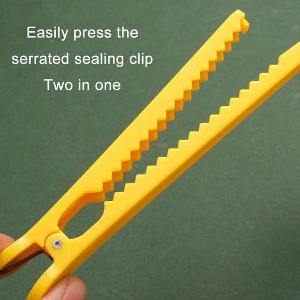10 PCS Kitchen Plastic Multifunctional Measuring Spoon Sealing Clip(Yellow)