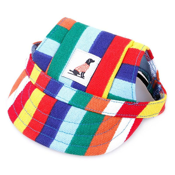 Pet Accessories Adjustment Buckle Baseball Cap, Size: M(Stripe)