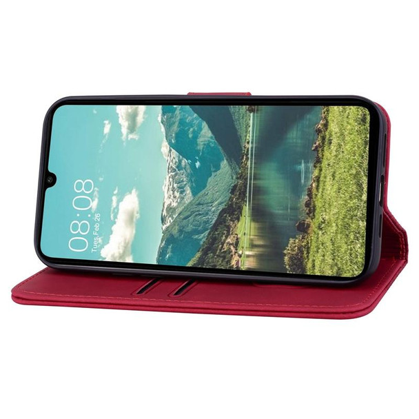 For Google Pixel 8 Pro Business Diamond Buckle Leatherette Phone Case with Lanyard(Wine Red)