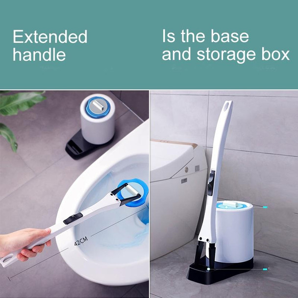 Disposable Toilet Brush Set Simple Disposable Cleaning Brush Household With Cleaning Liquid Toilet Brush With 10 Cleaning Heads