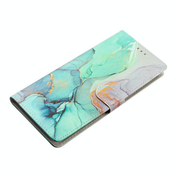 For OPPO A78 4G Colored Drawing Leatherette Phone Case(Green Marble)