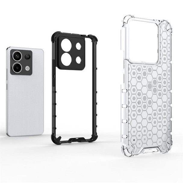 For Redmi Note 13 Pro Shockproof Honeycomb Phone Case(White)