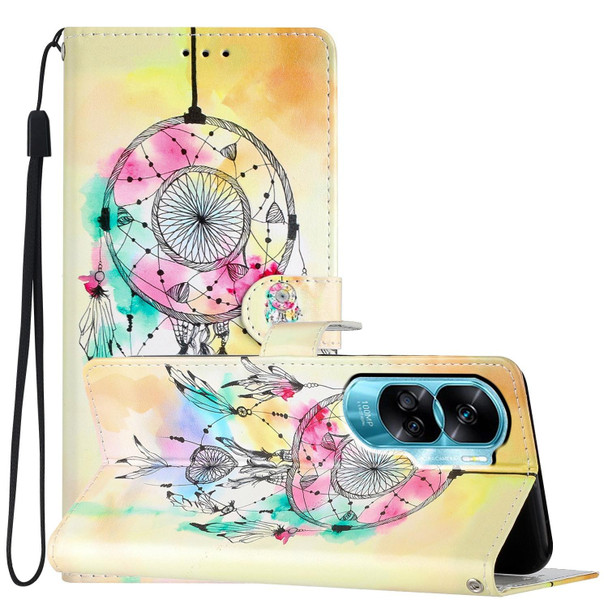 For Honor 90 Lite Colored Drawing Leatherette Phone Case(Dream Catcher)