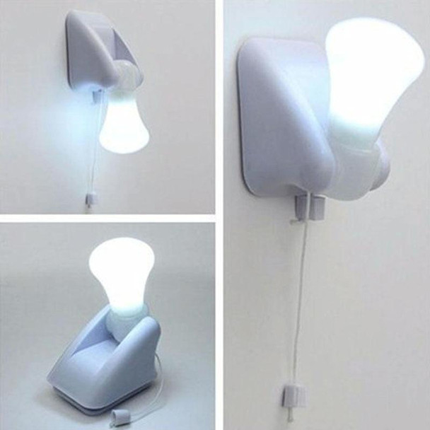 0.3W LED Mini Pull Cord Light Bulb Bedside Night Light(White)