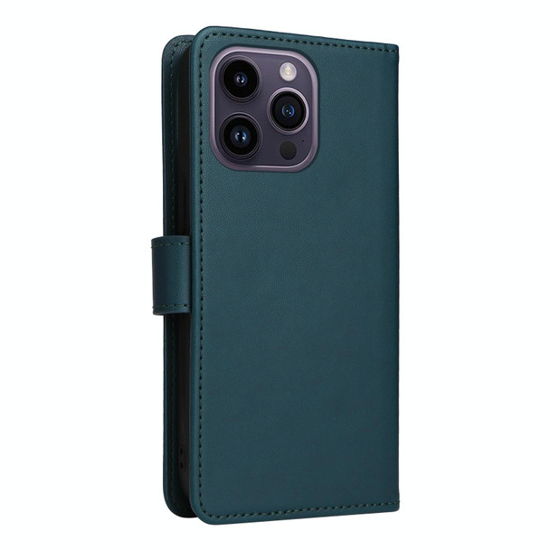 For iPhone 14 Pro Max BETOPNICE BN-005 2 in 1 Detachable Imitate Genuine Leatherette Phone Case(Blue)