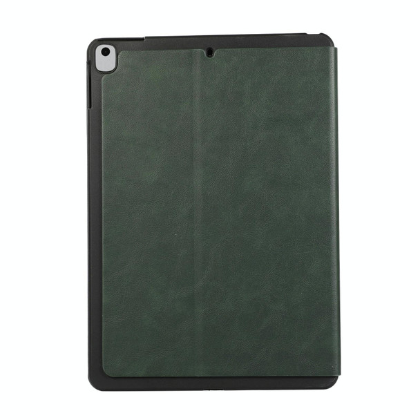 For iPad 9.7 2018 / 2017 / Air Simple Crazy Horse Leatherette Tablet Case(Green)