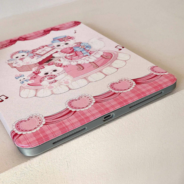 For iPad Pro 12.9 2022 / 2021 / 2020 Painted Magnetic Split Leatherette Tablet Case(Bichon Frise)