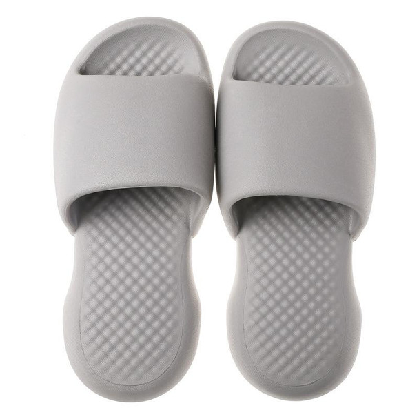 Summer Super Thick Soft Bottom Plastic Slippers Men Indoor Defensive Household Bath Slippers, Size:44-45(Light Grey)