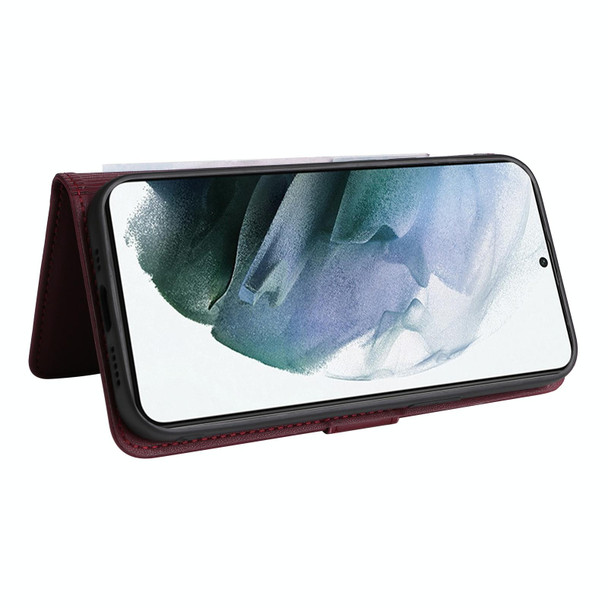 For Samsung Galaxy S21+ BETOPNICE BN-005 2 in 1 Detachable Imitate Genuine Leatherette Phone Case(Wine Red)