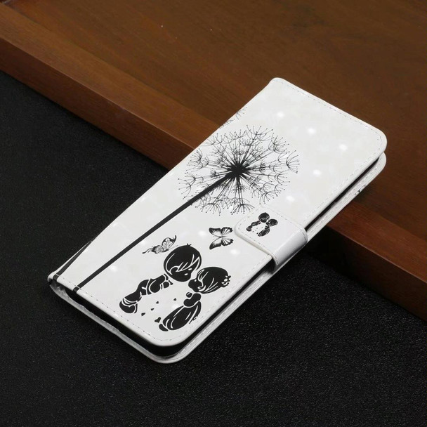 For Samsung Galaxy Note20 Ultra Oil Embossed 3D Drawing Leatherette Phone Case(Couple Dandelion)