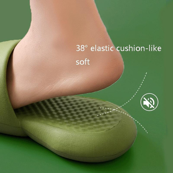 Summer Super Thick Soft Bottom Plastic Slippers Men Indoor Defensive Household Bath Slippers, Size:40-41(Dark Green)
