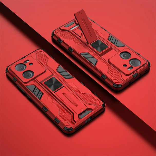 For Xiaomi 13T Supersonic Armor PC Hybrid TPU Phone Case(Red)