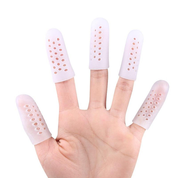 1pair Breathable Perforated Toe Protectors Anti Wear Sleeves, Size: S(Skin Tone)