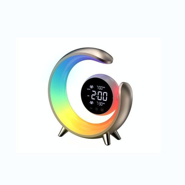 20W Dual Alarm Clock Touch Control Wake Up RGB Light with Nature Music for Sleep (Gold)