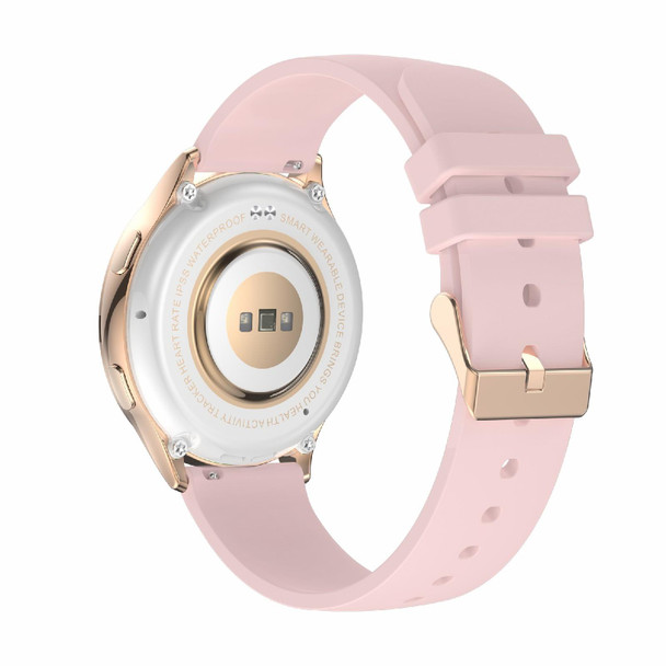 AK53 IP67 BT5.2 1.32inch Smart Watch Support Voice Call / Health Monitoring, Style:Silicone Strap(Gold)