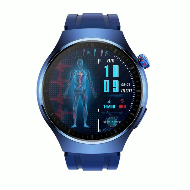 MT200 1.43 inch AMOLED IP67 Smart Call Watch, Support ECG/Body Temperature/Blood Glucose Monitoring(Blue)