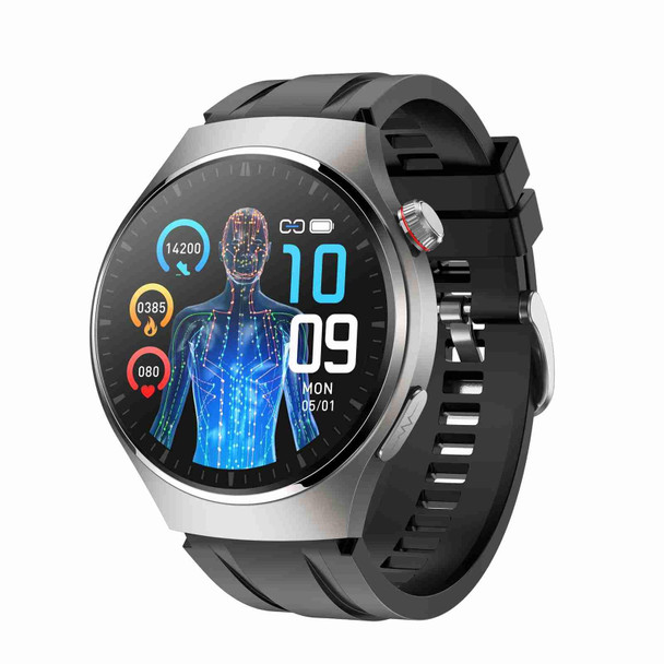 MT200 1.43 inch AMOLED IP67 Smart Call Watch, Support ECG/Body Temperature/Blood Glucose Monitoring(Silver)