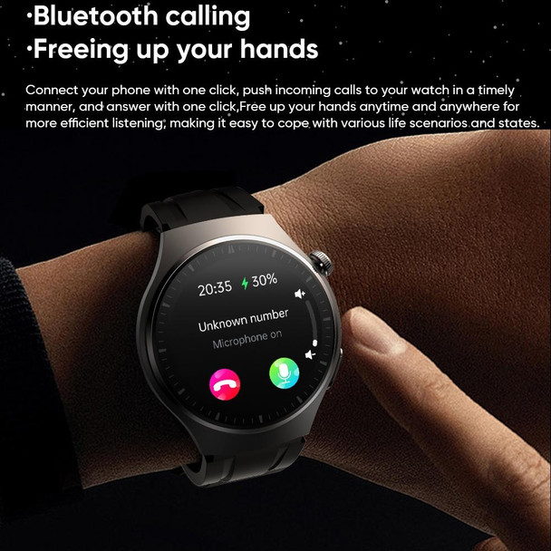 MT200 1.43 inch AMOLED IP67 Smart Call Watch, Support ECG/Body Temperature/Blood Glucose Monitoring(Silver)