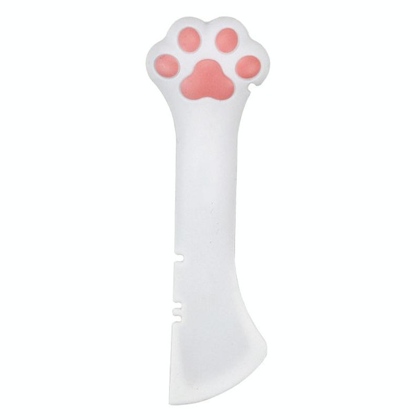 Cartoon Cats Paw Design Can Opener Multi-Function Can Opener Pet Tableware, Style: Spoon (White)