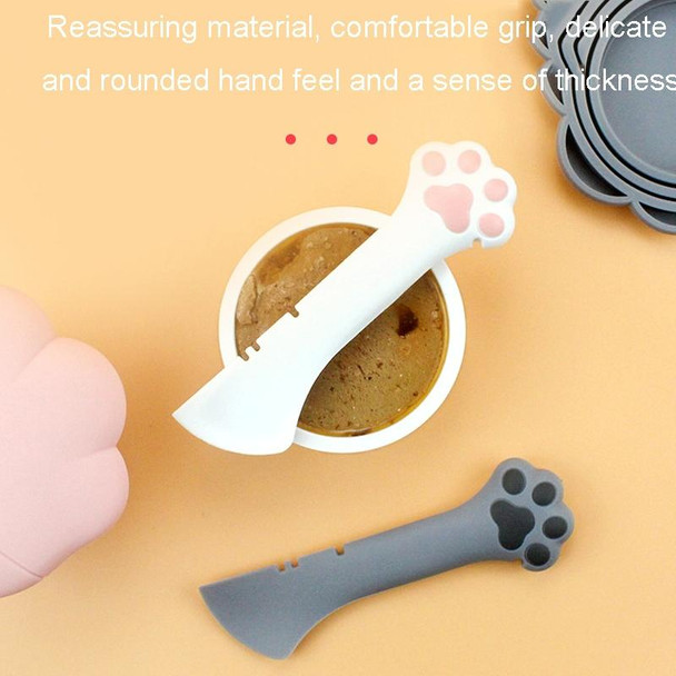 Cartoon Cats Paw Design Can Opener Multi-Function Can Opener Pet Tableware, Style: Spoon (White)