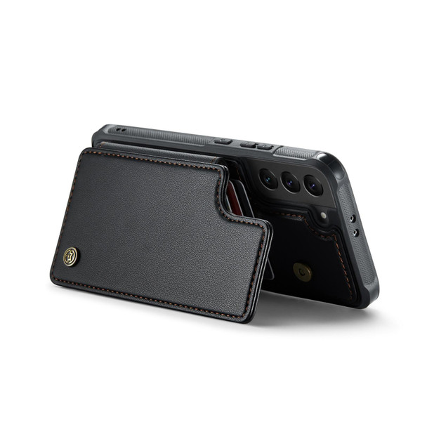 For Samsung Galaxy S21 5G CaseMe C22 Card Slots Holder RFID Anti-theft Phone Case(Black)