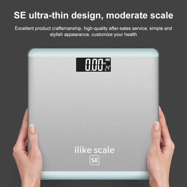 ISCALE SE Human Body Intelligent Electronic Scale Household Weight Scale Adult Body Fat Scale(Space Silver)