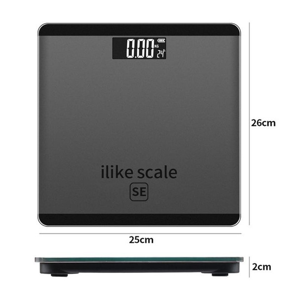 ISCALE SE Human Body Intelligent Electronic Scale Household Weight Scale Adult Body Fat Scale(Space Silver)
