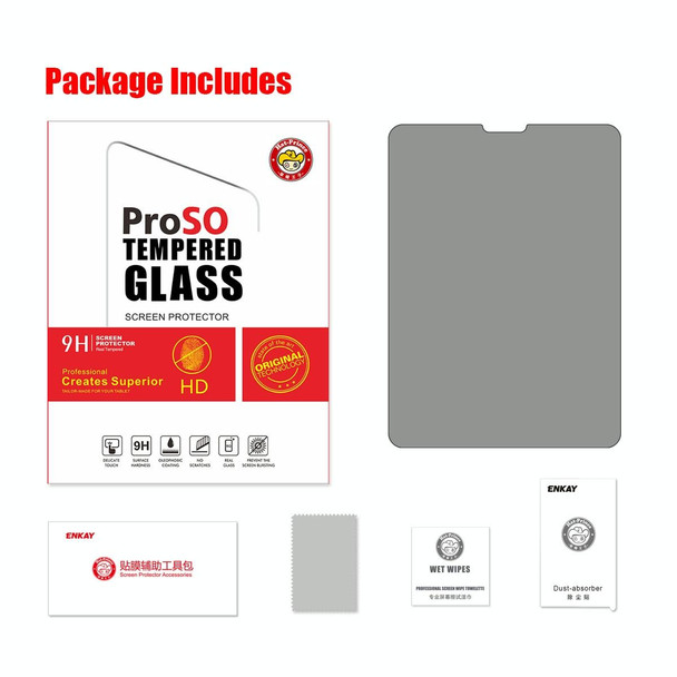 For iPad Air 10.9 2022 / Pro 11 2022 ENKAY Hat-Prince 0.33mm 28 Degrees Anti-peeping Privacy Tempered Glass Film