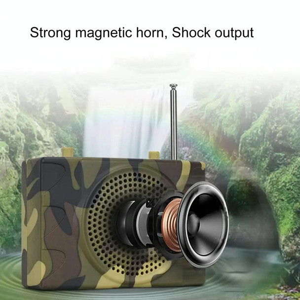 25W  Bluetooth Voice Amplifier Bird Hunting Speaker Supports USB/TF/FM 1000m Remote Control UK Plug(Camouflage)