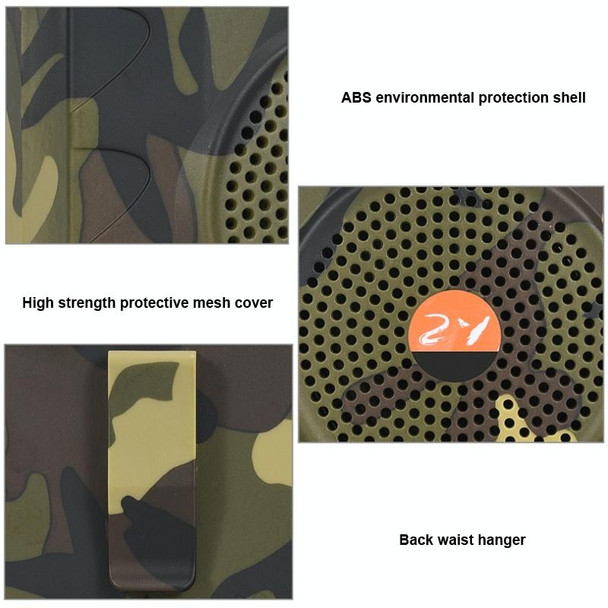 25W  Bluetooth Voice Amplifier Bird Hunting Speaker Supports USB/TF/FM 1000m Remote Control UK Plug(Camouflage)