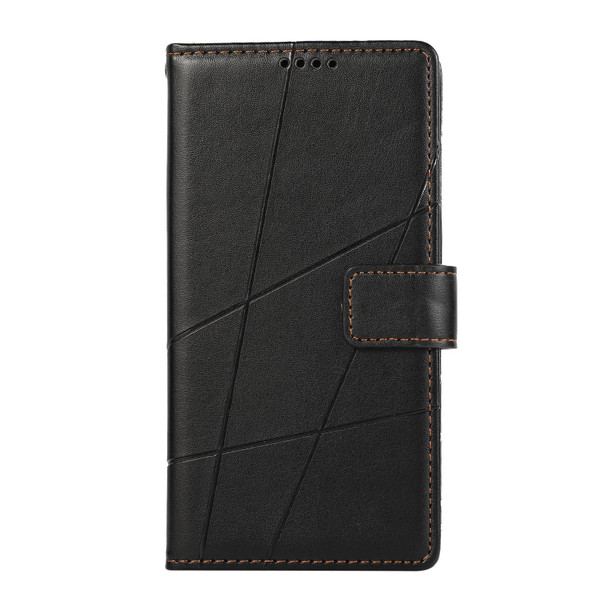 For Xiaomi 12 PU Genuine Leather Texture Embossed Line Phone Case(Black)