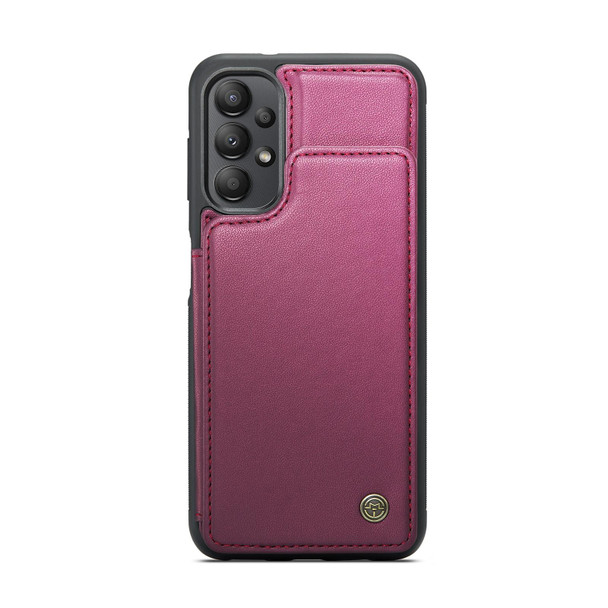 For Samsung Galaxy A13 4G CaseMe C22 Card Slots Holder RFID Anti-theft Phone Case(Wine Red)