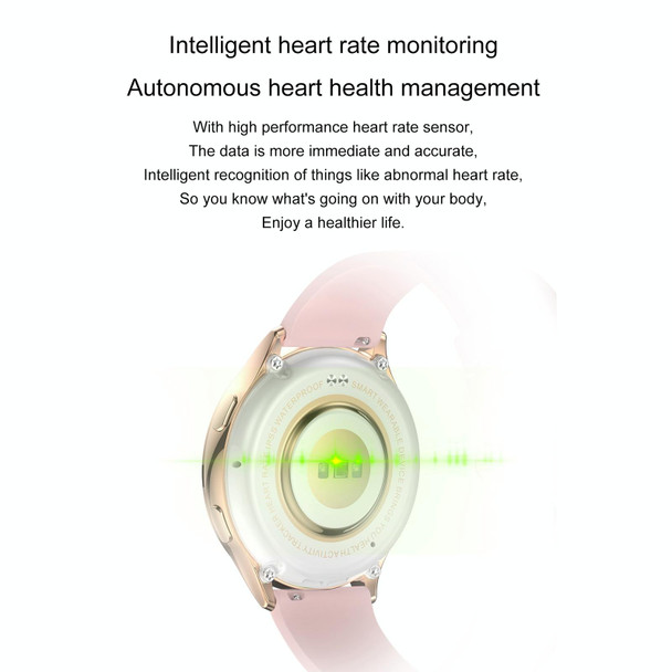 AK53 IP67 BT5.2 1.32inch Smart Watch Support Voice Call / Health Monitoring, Style:Steel Mesh Strap(Gold)