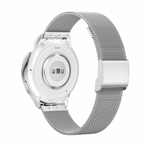 AK53 IP67 BT5.2 1.32inch Smart Watch Support Voice Call / Health Monitoring, Style:Steel Mesh Strap(Silver)