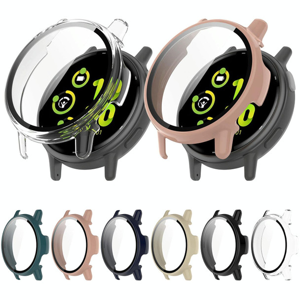 For Garmin vivoactive 5 / Active 5 PC + Tempered Film Integrated Watch Protective Case(Green)