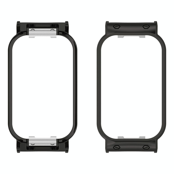 For Xiaomi Smart Band 8 Active / Redmi Band 2 Metal Frame Watch Protective Case(Black)