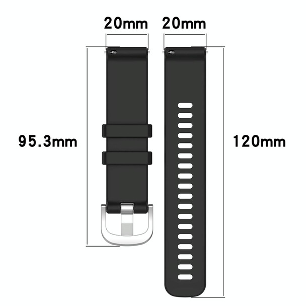 For Garmin vivoactive 5 / Active 5 20mm Silicone Watch Band(Dark Grey)