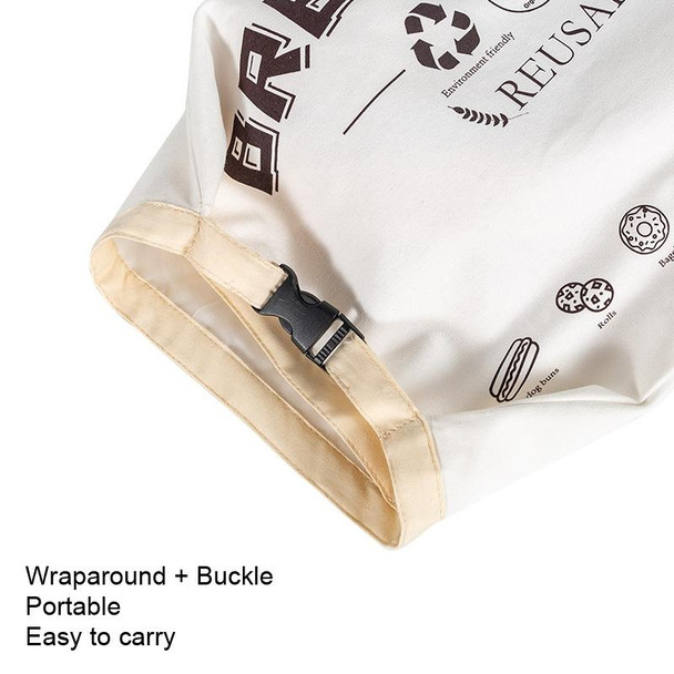 Cotton TPU Bread Bag With Clasp Reusable Storage Bag(Beige)